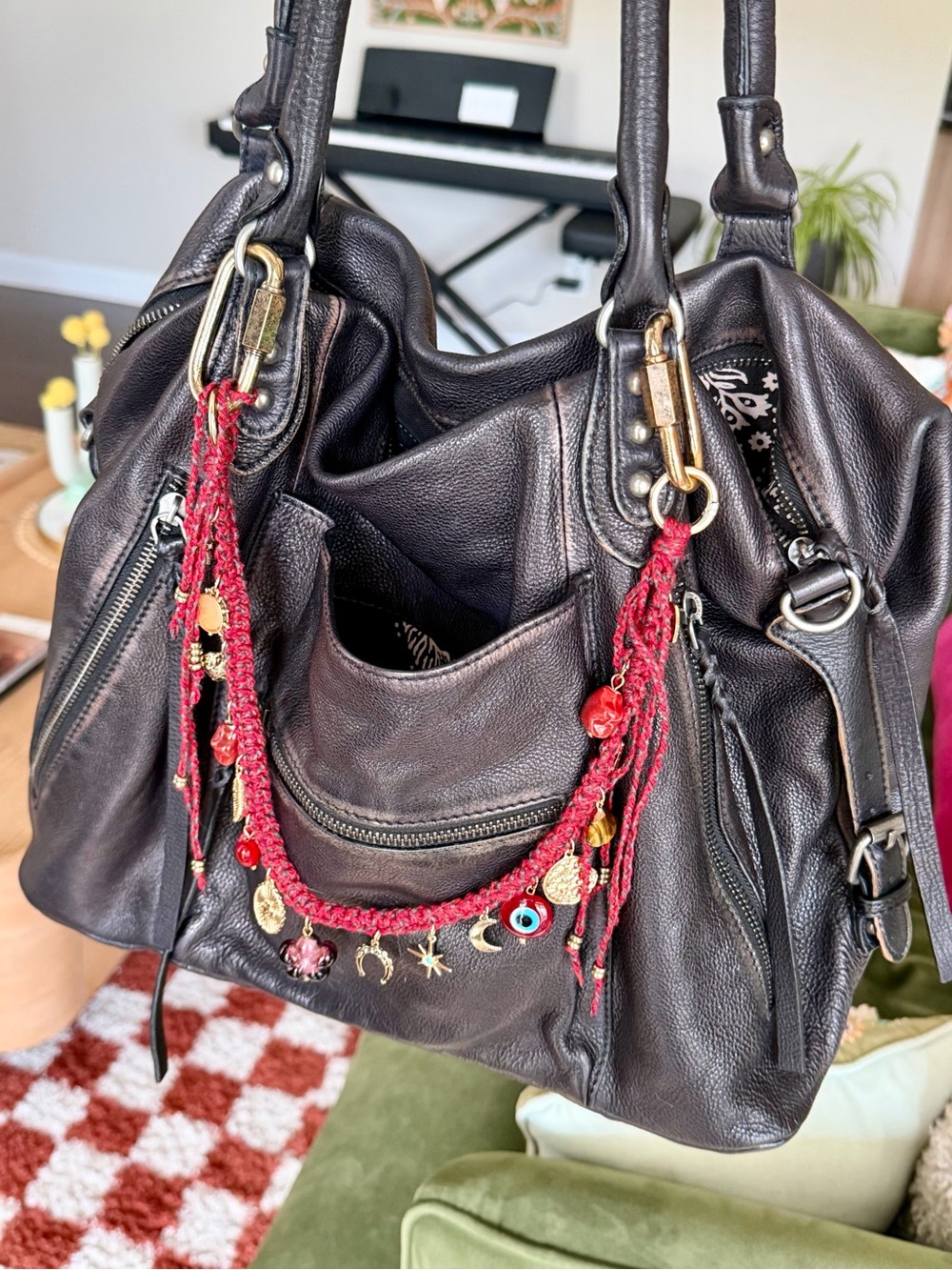 NWOT Free People We the Free Coal Emerson Tote Bag - Picture 9 of 16